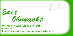 edit ohnmacht business card